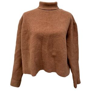 Zara Knit - Italian Yarn Wool Blend Brown Long sleeve Sweater Size Small